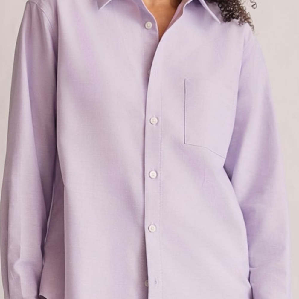 Naomi Noni New Oxford Long Sleeve Button Up Lavender Women’s Shirt🥰🥰❤️